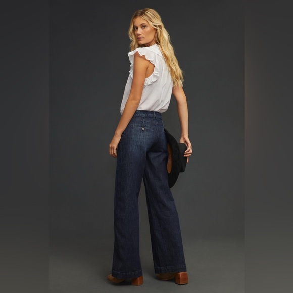 PILCRO GWEN MID-RISE TROUSER JEANS 25 Petite Anthropologie - Picture 3 of 9